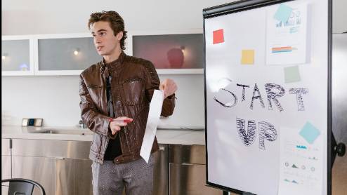 creative financing startup, optimistic expression, innovating, photorealistic, tech-savvy office with digital financial tools, highly detailed, people exchanging ideas, smooth texture, bright pastels, direct sunlight, shot with a 20mm lens