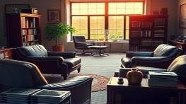 critical consulting analysis, exhaustive, re-evaluating strategies, photorealistic, classic office with leather chairs, highly detailed, retro-style gadgets, analytical setting, golden hour glow, shot with an 85mm lens.